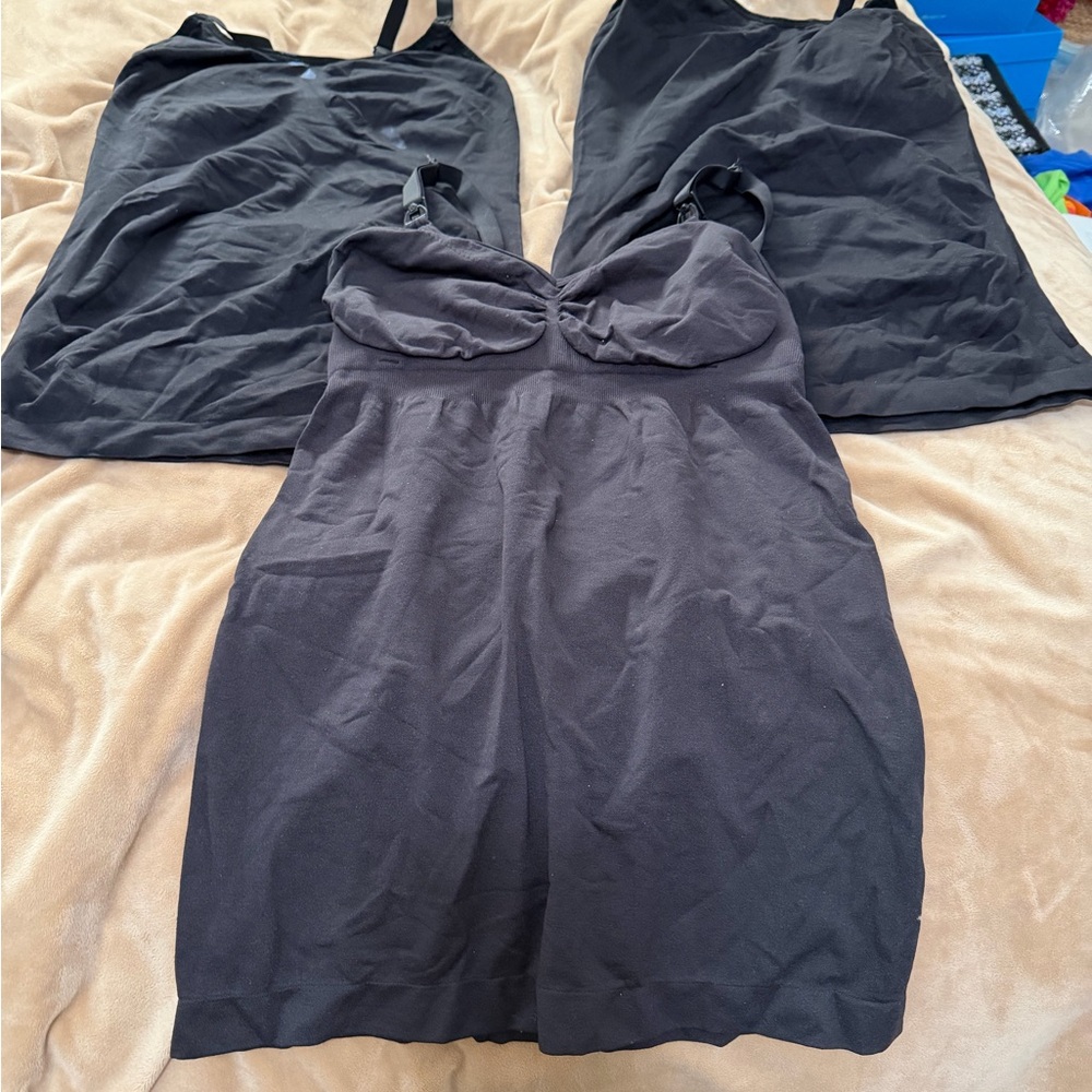 Black Nursing Camisole Set of 3 Small Medium